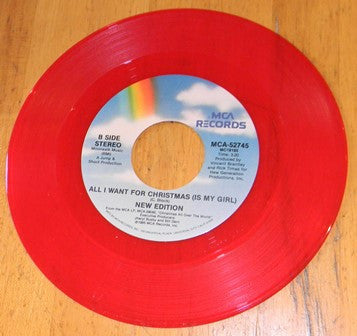 New Edition : It's Christmas (All Over The World) (7", Single, Ltd, Red)