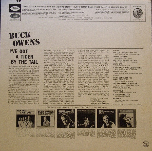 Buck Owens And His Buckaroos : I've Got A Tiger By The Tail (LP, Album, Scr)