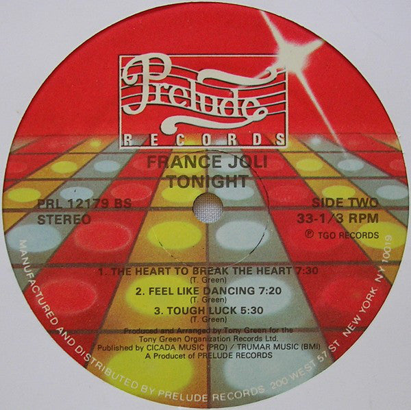 France Joli : Tonight (LP, Album)