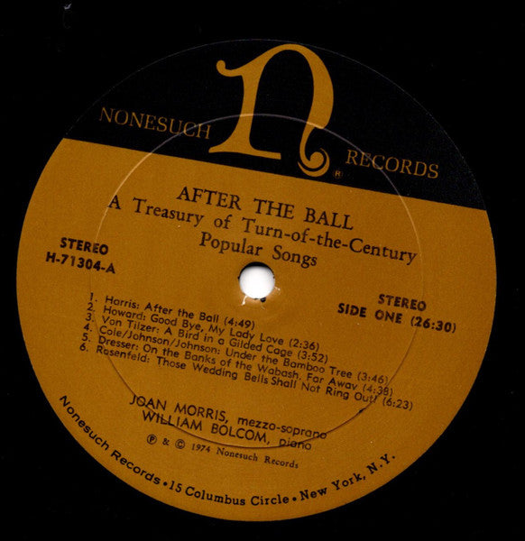 Joan Morris, William Bolcom : After The Ball (A Treasury Of Turn-Of-The-Century Popular Songs) (LP, Album, Spe)