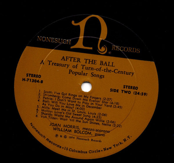 Joan Morris, William Bolcom : After The Ball (A Treasury Of Turn-Of-The-Century Popular Songs) (LP, Album, Spe)