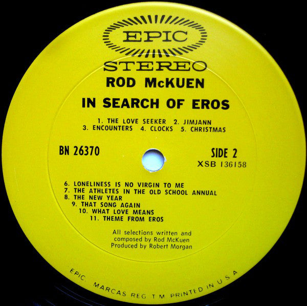 Rod McKuen : In Search Of Eros (LP, Album, Ter)