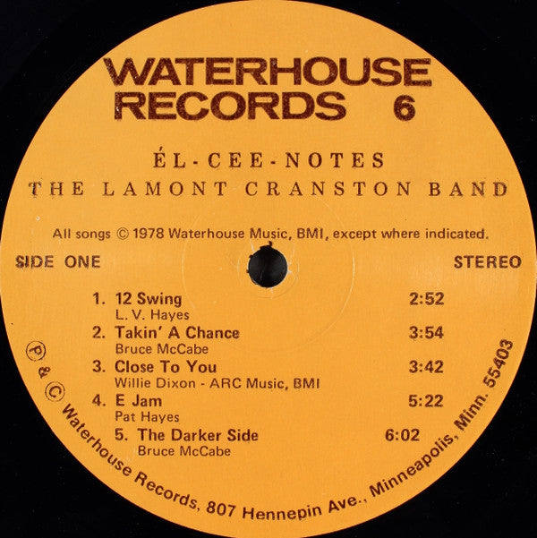 The Lamont Cranston Band* : El-Cee-Notes (LP, Album)
