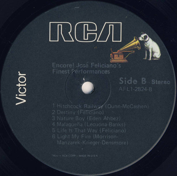 José Feliciano : Encore! José Feliciano's Finest Performances (LP, Comp, RE)