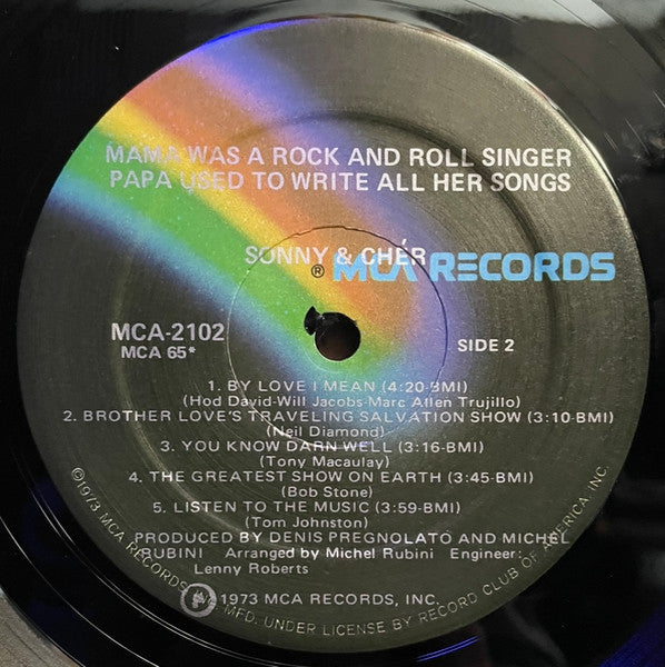 Sonny & Cher : Mama Was A Rock And Roll Singer Papa Used To Write All Her Songs (LP, Album, Club, RE)