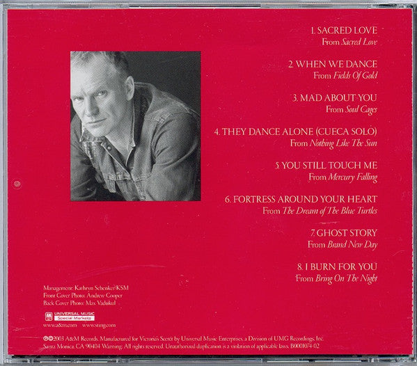 Sting : Songs Of Love (Victoria's Secret Exclusive) (CD, Comp)