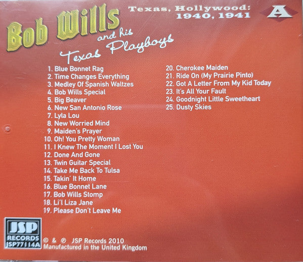 Bob Wills & His Texas Playboys : Texas, Hollywood And Chicago 1940-1947 (4xCD, Comp)