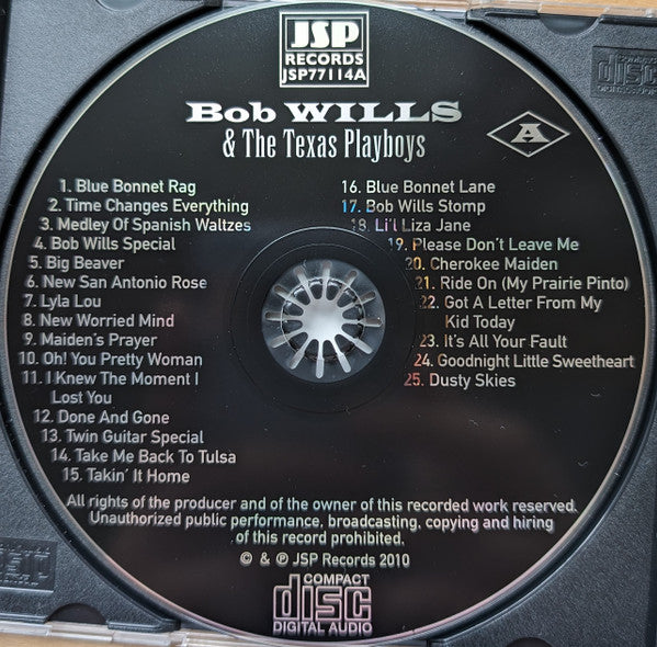 Bob Wills & His Texas Playboys : Texas, Hollywood And Chicago 1940-1947 (4xCD, Comp)