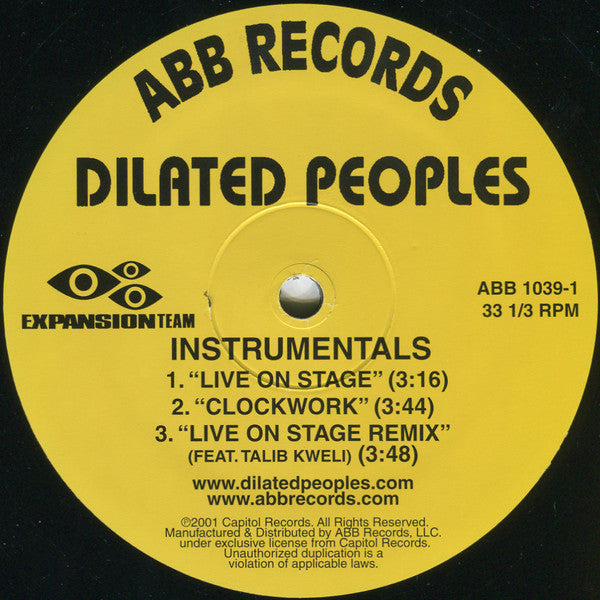 Dilated Peoples : Live On Stage / Clockwork (12")