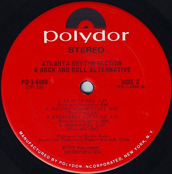 Atlanta Rhythm Section : A Rock And Roll Alternative (LP, Album, San)