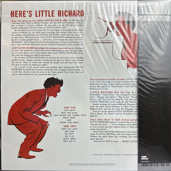 Little Richard : Here's Little Richard (LP, Album, Mono, Club, RE, RM, Whi)