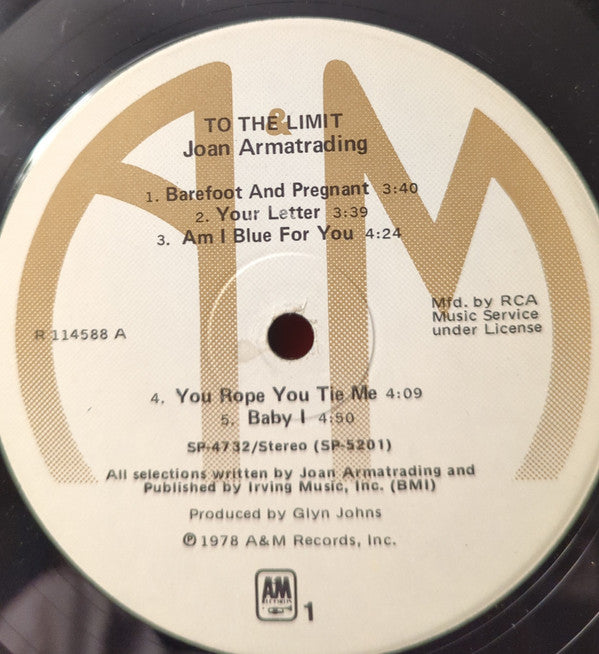 Joan Armatrading : To The Limit (LP, Album, Club)