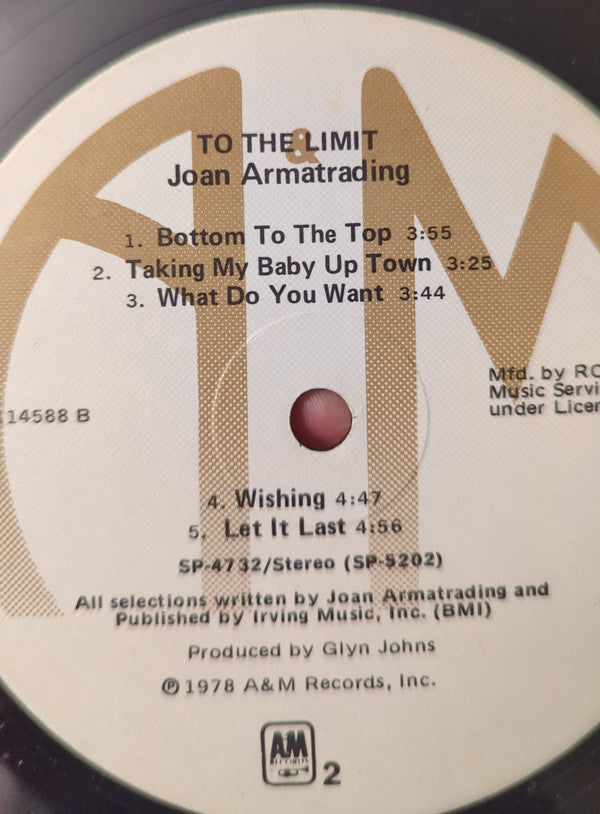 Joan Armatrading : To The Limit (LP, Album, Club)