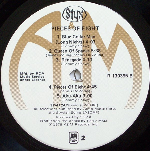 Styx : Pieces Of Eight (LP, Album, Club)