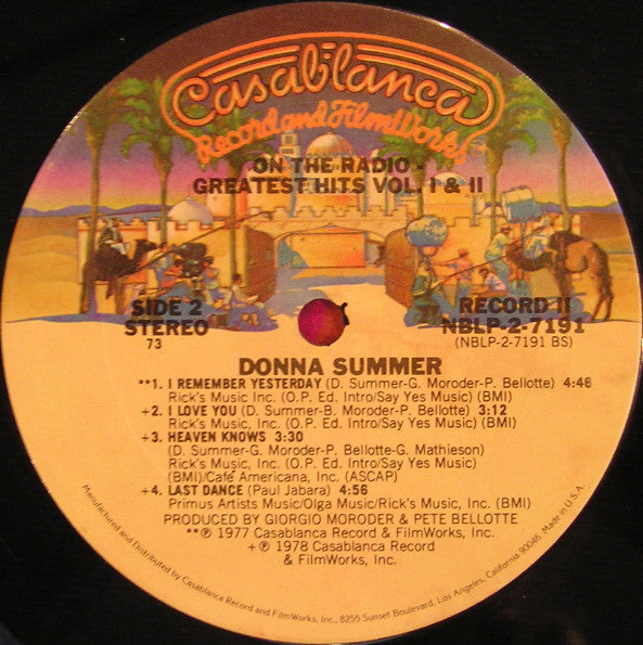 Donna Summer : On The Radio - Greatest Hits Volumes I & II (2xLP, Comp, P/Mixed, 73 )