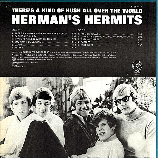 Herman's Hermits : There's A Kind Of Hush All Over The World (LP, Album)