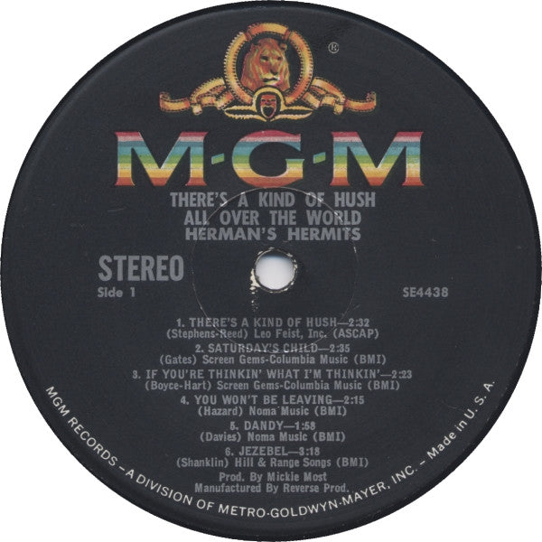 Herman's Hermits : There's A Kind Of Hush All Over The World (LP, Album)
