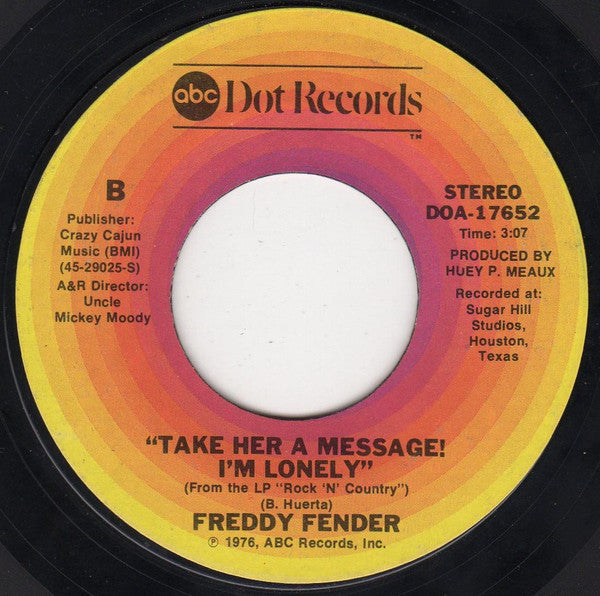 Freddy Fender (2) : Living It Down (7", Single, Ter)