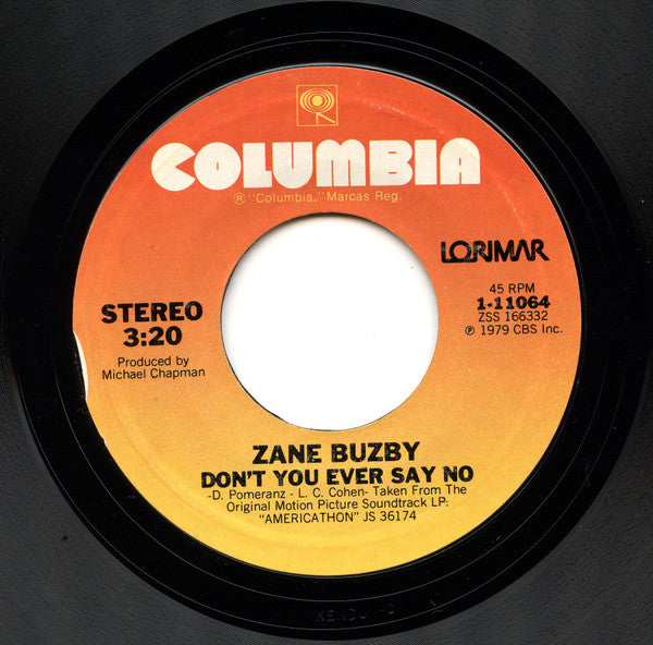 Eddie Money / Zane Buzby : Get A Move On / Don't You Ever Say No (7")