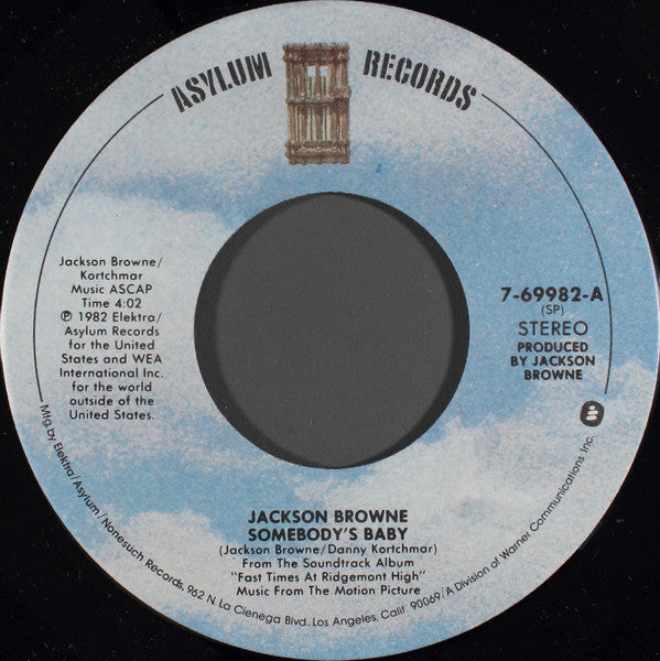 Jackson Browne : Somebody's Baby (7", Single, Spe)