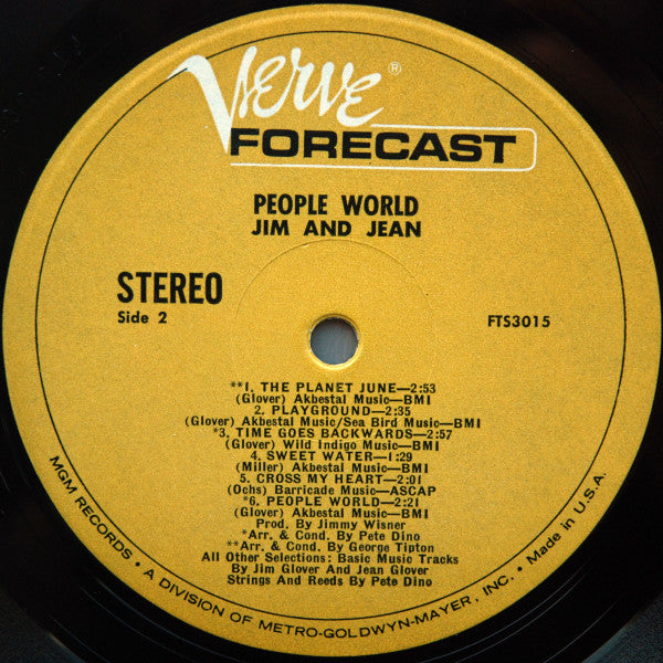 Jim & Jean : People World (LP, Album, MGM)