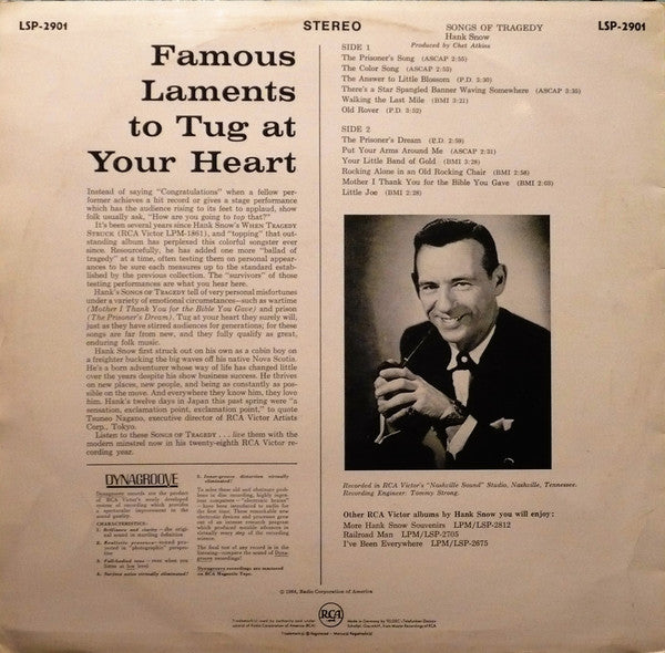 Hank Snow : Songs Of Tragedy (LP, Album)