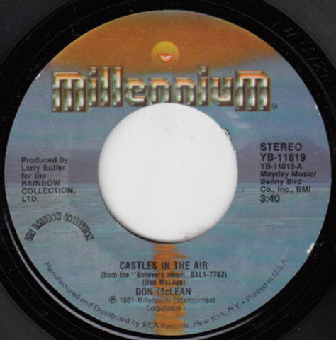 Don McLean : Castles In The Air (7", Single, Styrene, Ind)