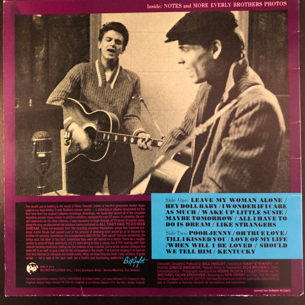 The Everly Brothers* : All They Had To Do Was Dream (LP, Album)