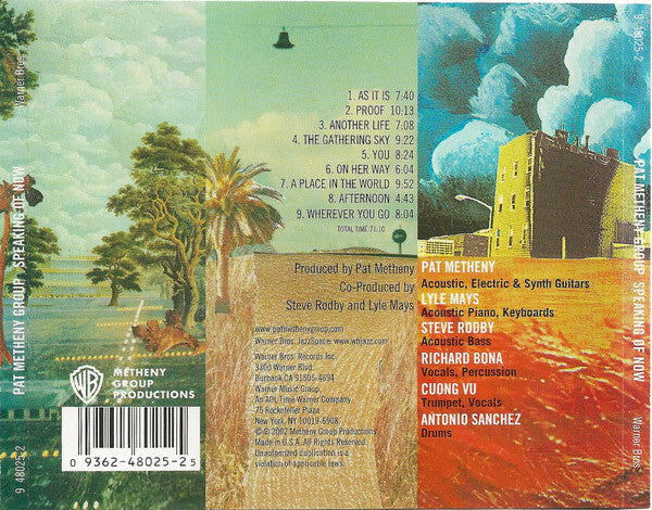 Pat Metheny Group : Speaking Of Now (CD, Album, WEA)