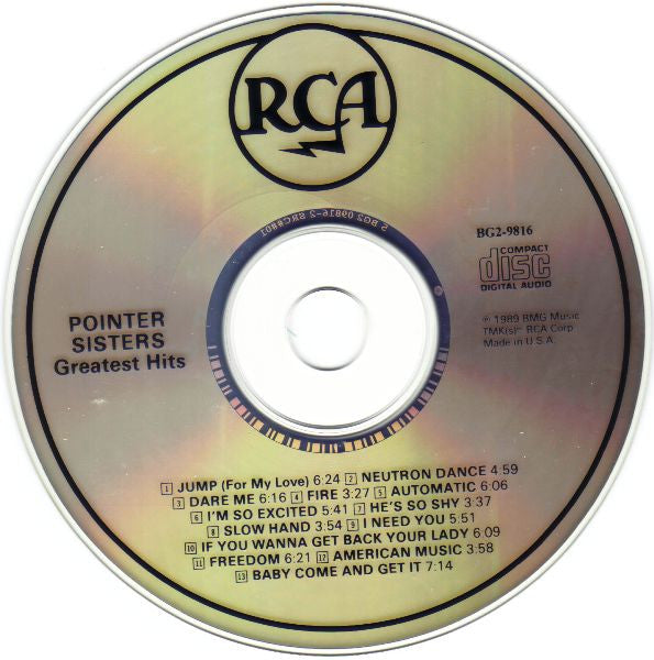 Pointer Sisters : Greatest Hits (CD, Comp, Club)