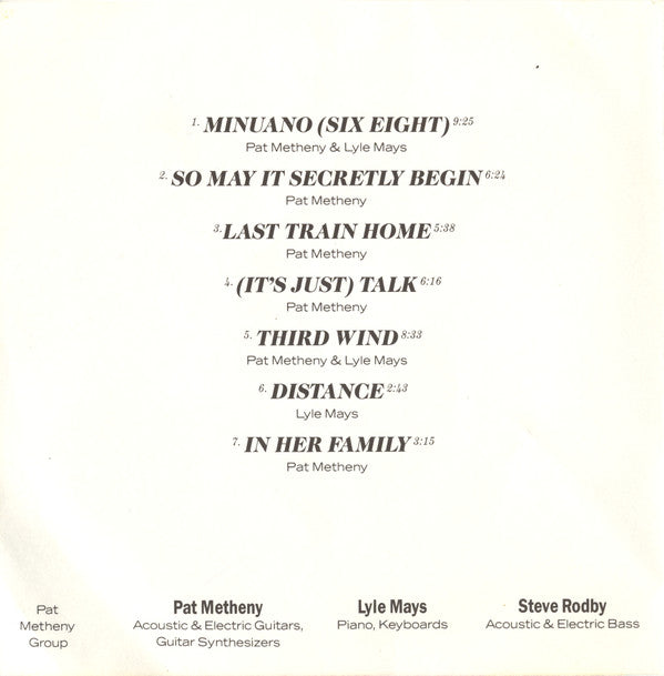 Pat Metheny Group : Still Life (Talking) (CD, Album)