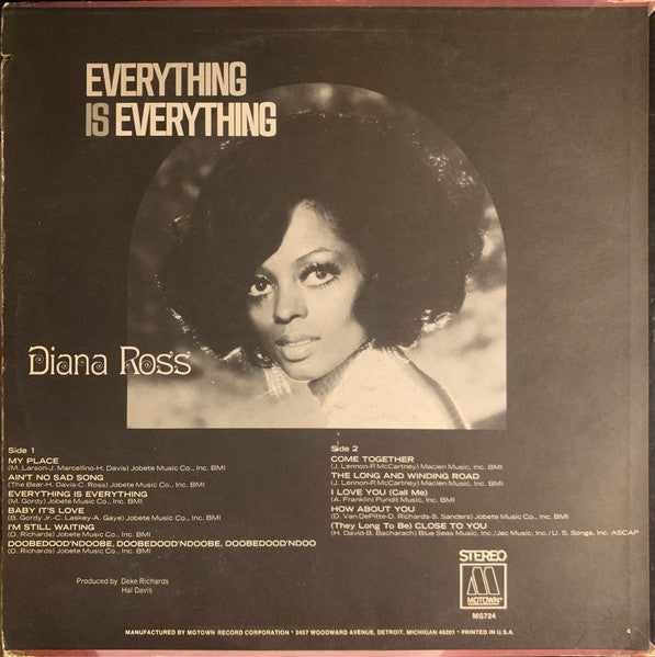 Diana Ross : Everything Is Everything (LP, Album)