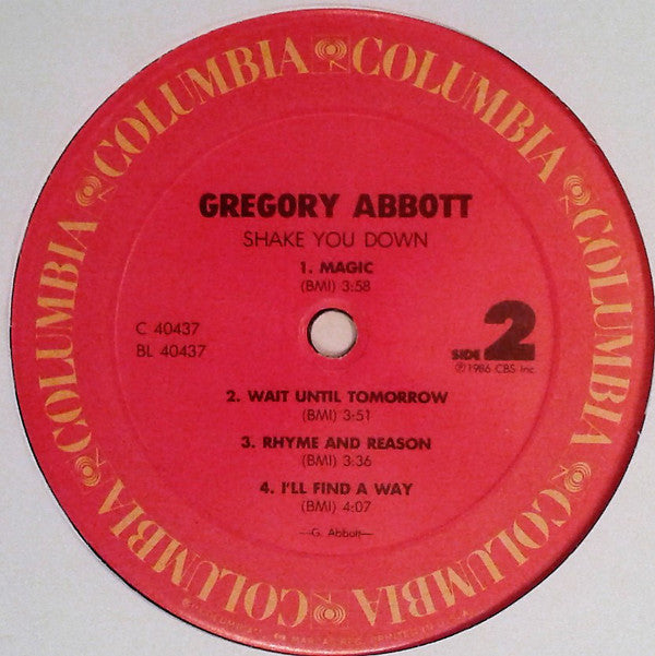 Gregory Abbott : Shake You Down (LP, Album, Car)