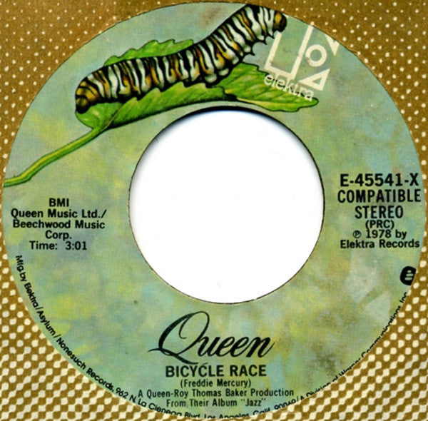 Queen : Bicycle Race / Fat Bottomed Girls (7", Single, Styrene, Cat)