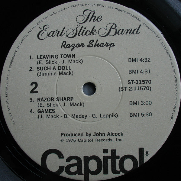 The Earl Slick Band : Razor Sharp (LP, Album, Win)