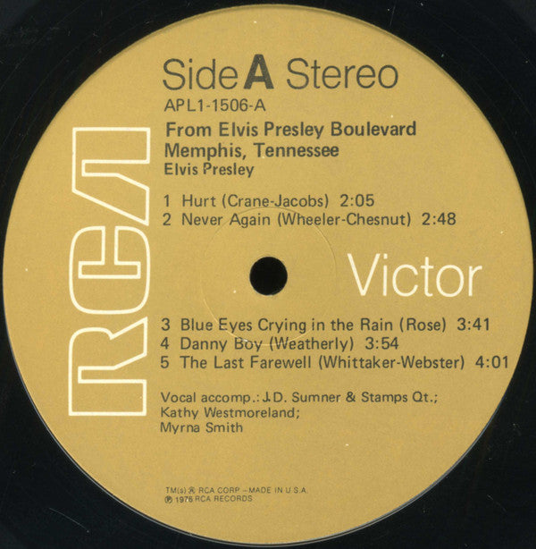 Elvis Presley : From Elvis Presley Boulevard, Memphis, Tennessee (LP, Album, Ind)