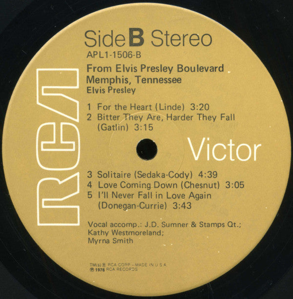 Elvis Presley : From Elvis Presley Boulevard, Memphis, Tennessee (LP, Album, Ind)