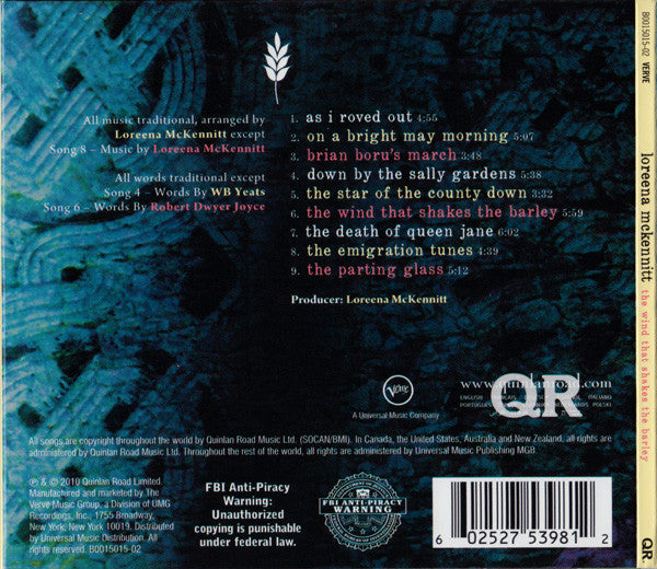 Loreena McKennitt : The Wind That Shakes The Barley (CD, Album)