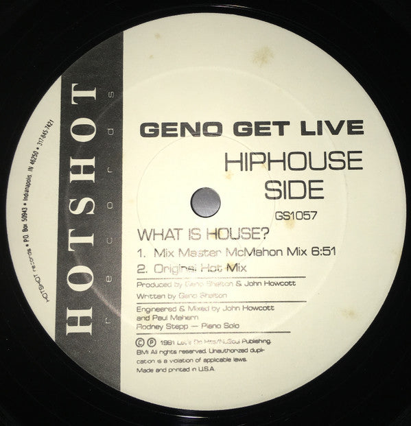 Geno Shelton : Geno Get Live (12")