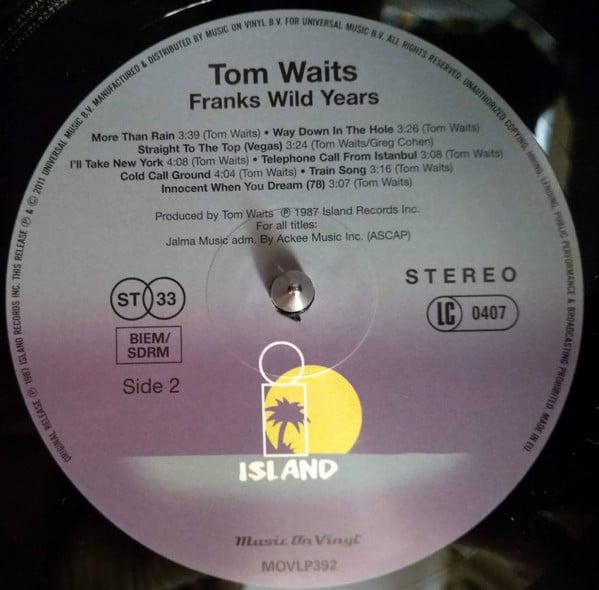 Tom Waits : Franks Wild Years (LP, Album, RE, RM, 180)