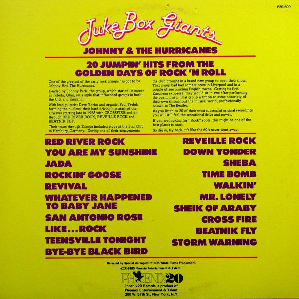 Johnny & The Hurricanes* : Juke Box Giants (LP, Comp)
