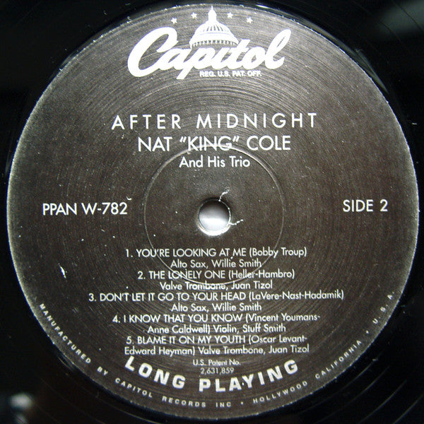 Nat 'King' Cole And His Trio* : After Midnight - Complete Session (2xLP, Mono, RE, RM, Pur)
