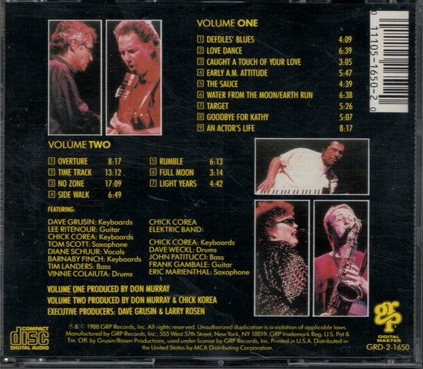 Dave Grusin / Lee Ritenour / Chick Corea / Diane Schuur / Tom Scott : GRP Super Live In Concert (2xCD, Album)