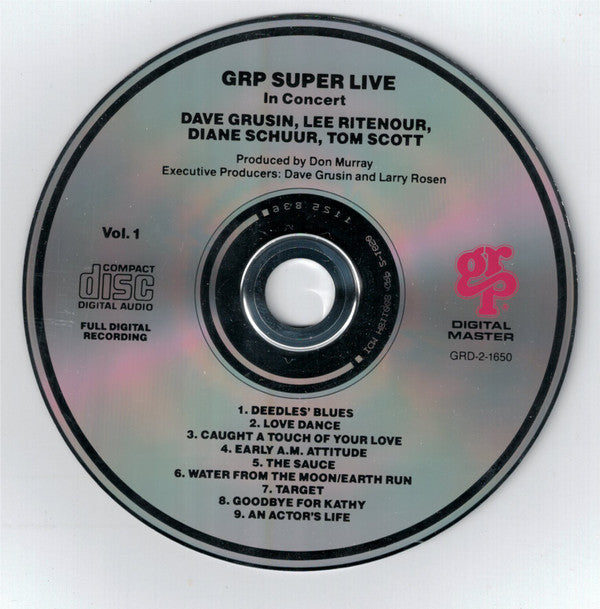 Dave Grusin / Lee Ritenour / Chick Corea / Diane Schuur / Tom Scott : GRP Super Live In Concert (2xCD, Album)