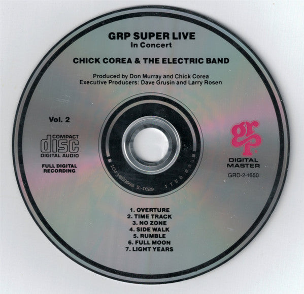 Dave Grusin / Lee Ritenour / Chick Corea / Diane Schuur / Tom Scott : GRP Super Live In Concert (2xCD, Album)