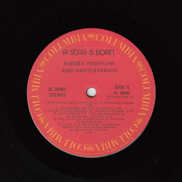 Streisand*, Kristofferson* : A Star Is Born (LP, Album, Gat)