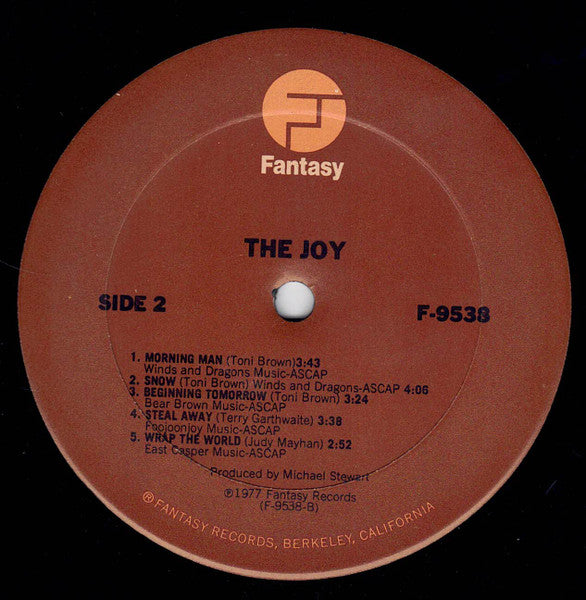 Toni Brown & Terry Garthwaite : The Joy (LP, Album, Ter)