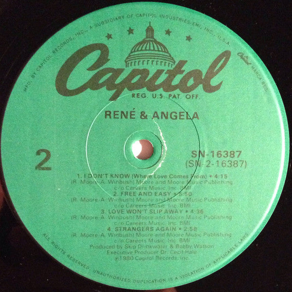 René & Angela : René & Angela (LP, Album, RE, Jac)