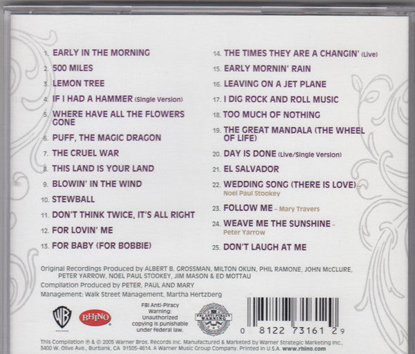 Peter Paul And Mary* : The Very Best Of Peter Paul And Mary (CD, Comp)