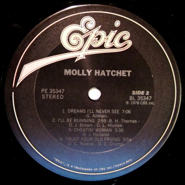 Molly Hatchet : Molly Hatchet (LP, Album, RE, Pit)